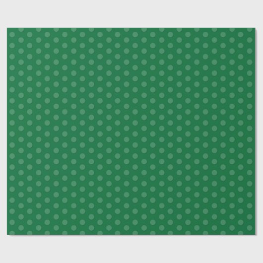 Green Polka Dot Muster Geschenkpapier (Flach)