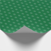 Green Polka Dot Muster Geschenkpapier (Ecke)