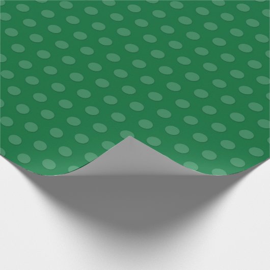 Green Polka Dot Muster Geschenkpapier (Ecke)