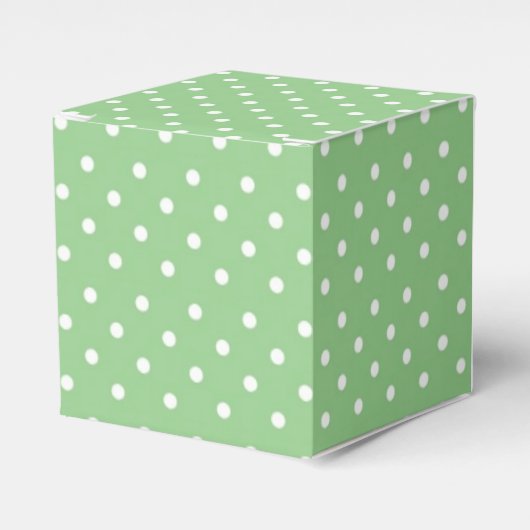 Green Polka Dot Muster Geschenkschachtel (Vorderseite)