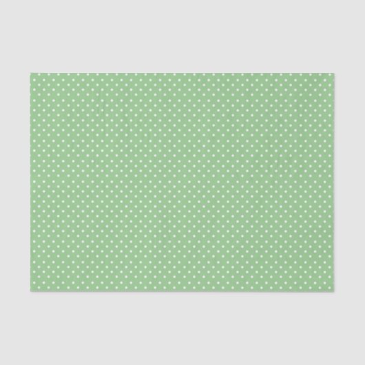 Green Polka Dot Muster Seidenpapier (Vorderseite)