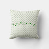 Green Polka Dot Personalisiert Kissen (Rückseite)