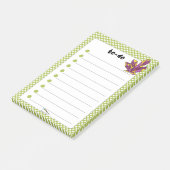 Green Polka Dot Red Diamond TO-DO Post-it Klebezettel (angewinkelt)