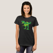 Green Polka Dot Rex Dinosaur International Dot Day T-Shirt (Vorne ganz)