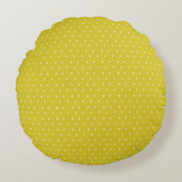 Green Polka Dot Rundes Kissen