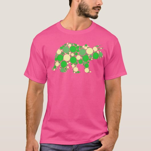 Green Polka Dot T Rex Dinosaur Tshirt Internationa (Vorderseite)