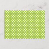 Green Polka Dot und Pink Wedding Card Begleitkarte (Rückseite)