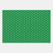 Green Polka Dot weich gestreift und fest Geschenkpapier Set (Vorderseite 2)