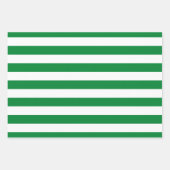 Green Polka Dot weich gestreift und fest Geschenkpapier Set (Vorderseite)