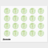 Green Polka Dots Baby Shower Stickers (Blatt)