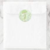 Green Polka Dots Baby Shower Stickers (Tasche)