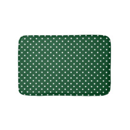 Green Polka Dots Bath Mat Badematte