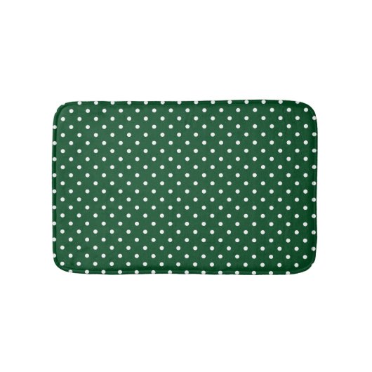 Green Polka Dots Bath Mat Badematte (Vorderseite)