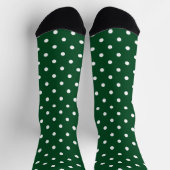 Green Polka Dots Crew Socks Socken (Oben)