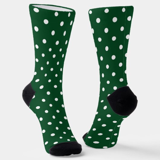 Green Polka Dots Crew Socks Socken (Gewinkelt)