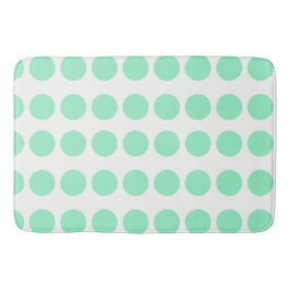 Green Polka Dots Design Badematte