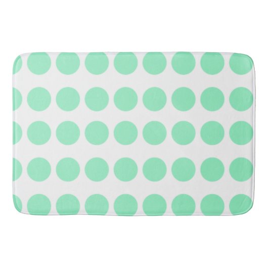 Green Polka Dots Design Badematte (Vorderseite)