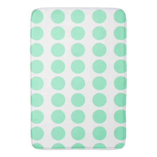 Green Polka Dots Design Badematte (Vorderseite Vertikal)