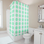 Green Polka Dots Design Duschvorhang (Beispiel)