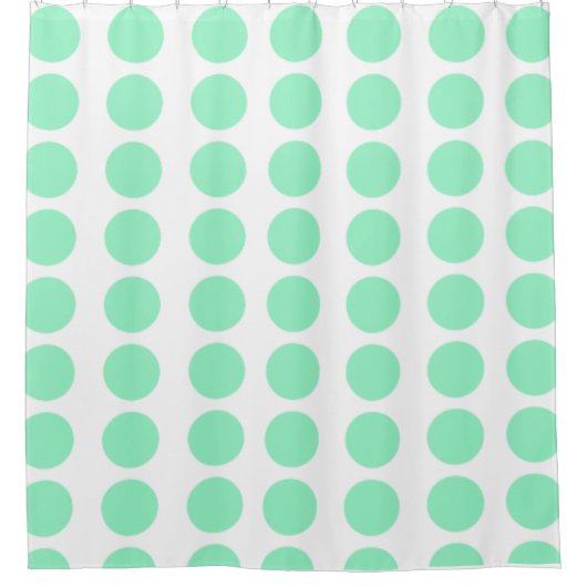 Green Polka Dots Design Duschvorhang (Vorderseite)