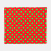 Green Polka Dots Design Fleecedecke (Vorderseite (Horizontal))