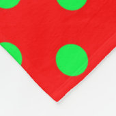 Green Polka Dots Design Fleecedecke (Ecke)
