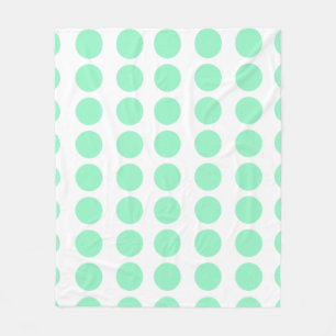 Green Polka Dots Design Fleecedecke