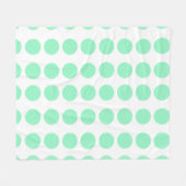 Green Polka Dots Design Fleecedecke (Vorderseite (Horizontal))