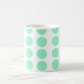 Green Polka Dots Design Kaffeetasse (Mittel)
