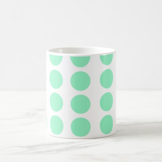 Green Polka Dots Design Kaffeetasse (Mittel)