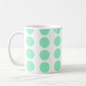 Green Polka Dots Design Kaffeetasse (Links)