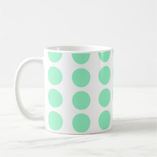 Green Polka Dots Design Kaffeetasse