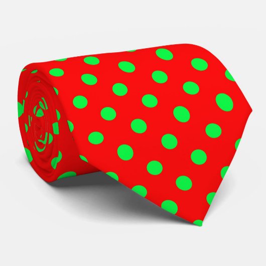 Green Polka Dots Design Krawatte