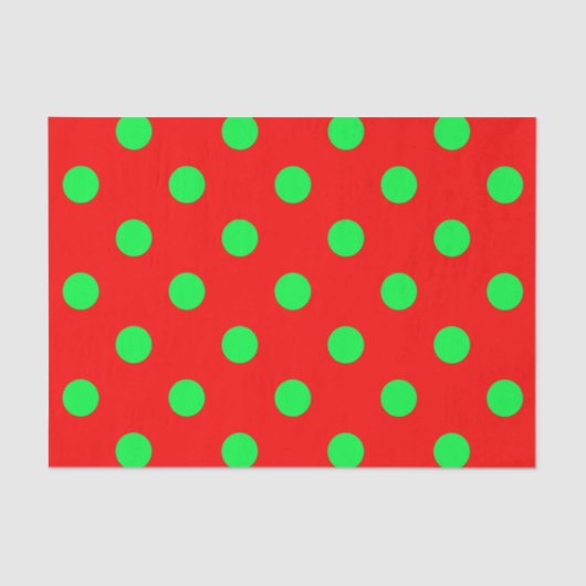 Green Polka Dots Design Seidenpapier (Vorderseite)