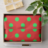 Green Polka Dots Design Seidenpapier (Geschenk)