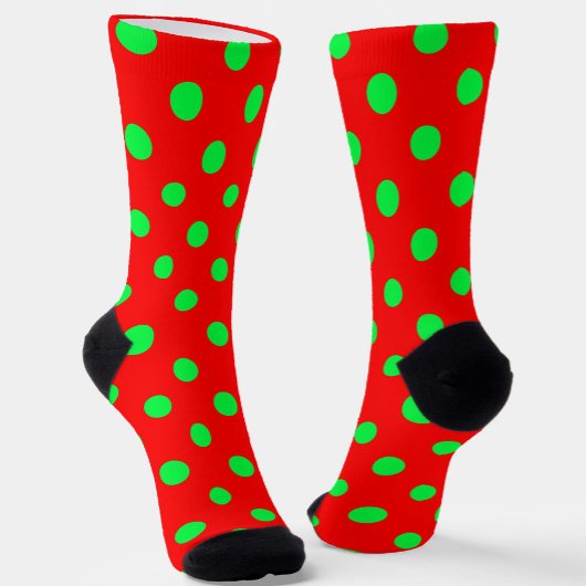 Green Polka Dots Design Socken