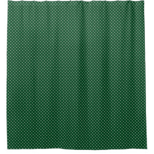 Green Polka Dots Duschvorhang