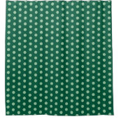 Green Polka Dots  Duschvorhang (Vorderseite)