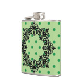 Green Polka Dots Flachmann (Links)