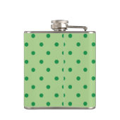 Green Polka Dots Flachmann (Rückseite)
