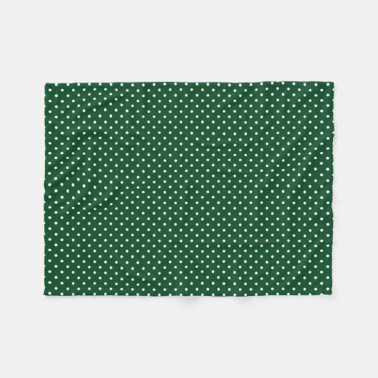 Green Polka Dots Fleece Blanket (Vorderseite (Horizontal))