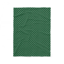 Green Polka Dots Fleece Blanket