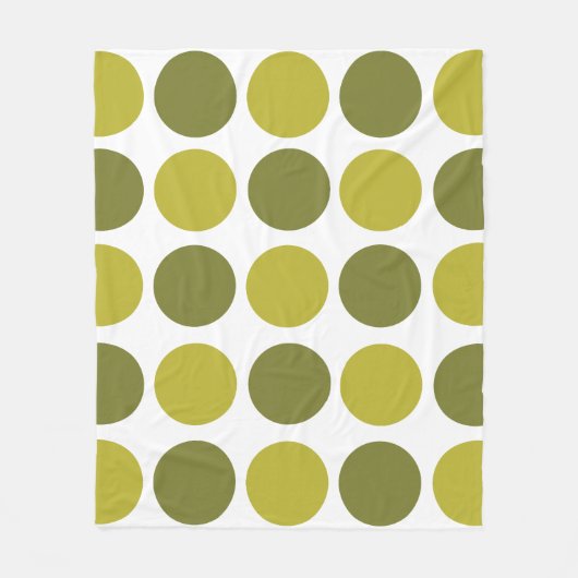Green Polka Dots Fleecedecke (Vorderseite)