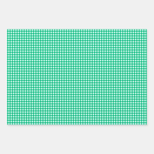 Green Polka Dots Geschenkpapier Set (Vorderseite 2)