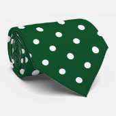 Green Polka Dots Krawatte (Gerollt)