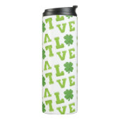 GREEN POLKA DOTS LIEBE IRISH KLEEBLATTS THERMOSBECHER (Nach links gedreht)