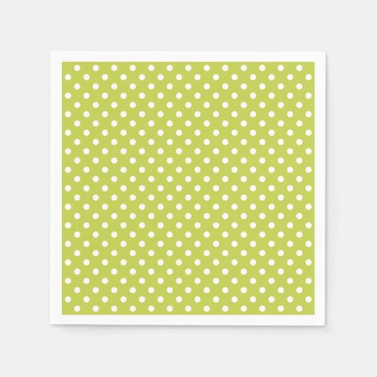 Green Polka Dots Muster Serviette (Vorderseite)