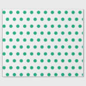 Green Polka Dots Muster St Patrick's Day Custom Geschenkpapier (Flach)