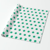 Green Polka Dots Muster St Patrick's Day Custom Geschenkpapier (Ungerollt)