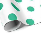 Green Polka Dots Muster St Patrick's Day Custom Geschenkpapier (Rolleneckpunkt)